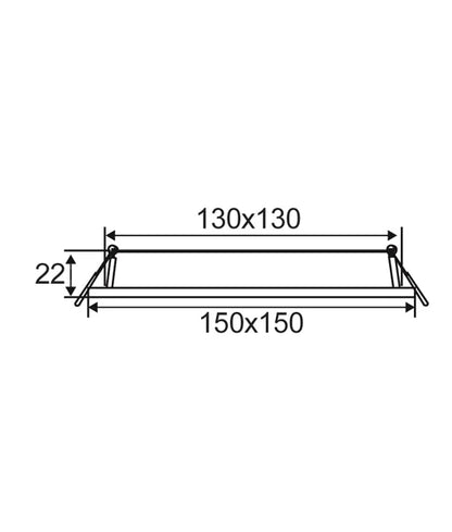 SLICKTRI: LED Dimmable Ultra Slim Tri-CCT Recessed Downlights (Square) - 9W
