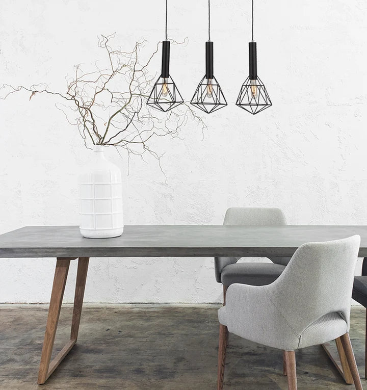 BLACKBAND Pendant Light 3x Bird Cage With Bar Base