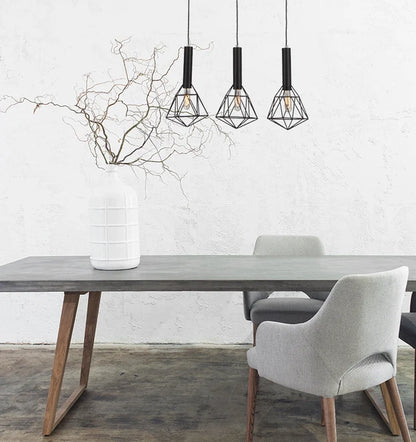 BLACKBAND Pendant Light 3x Bird Cage With Bar Base