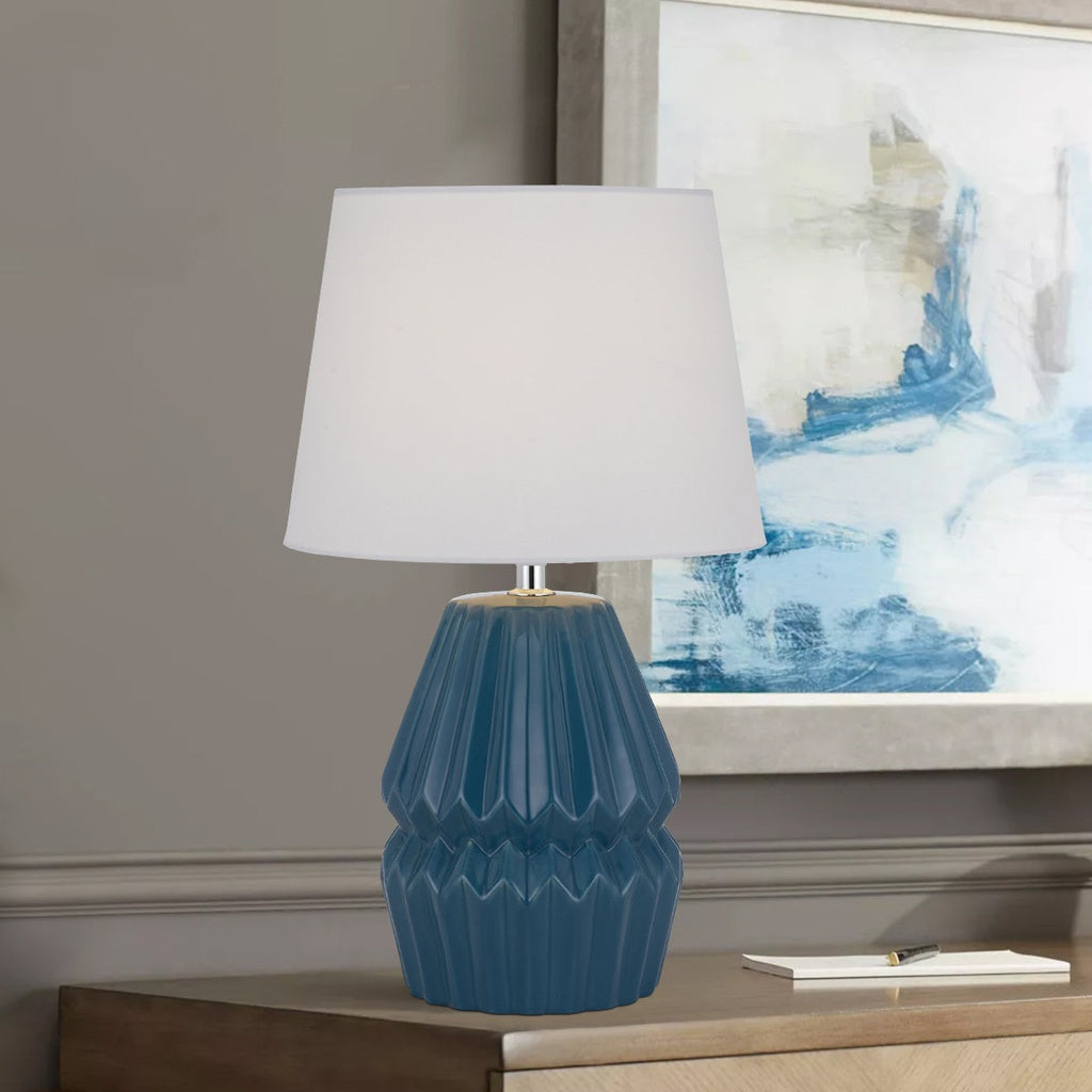 GREET Table Lamp - Blue/White