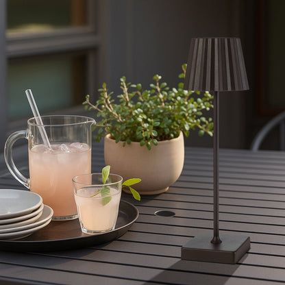 MINDY LED Rechargeable Table Lamp - Brown