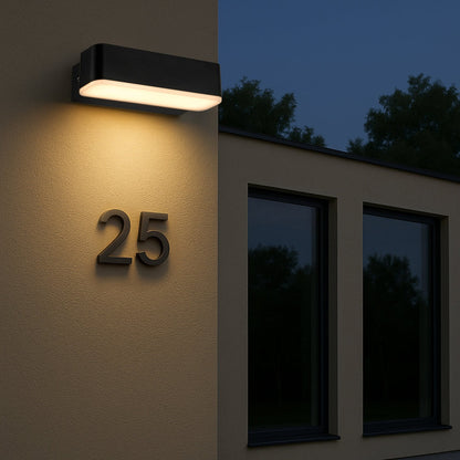 ZIRON 18CM Exterior LED Wall Light Large - Black