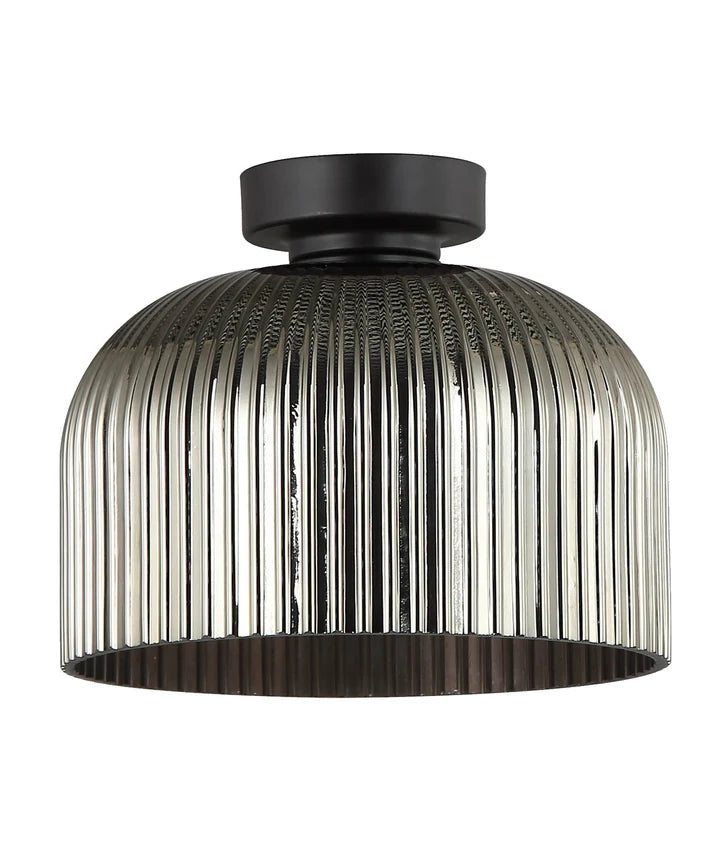 DIYVINTAJ: D.I.Y. Dome Ribbed Glass Batten Fix Ceiling Light - Chrome