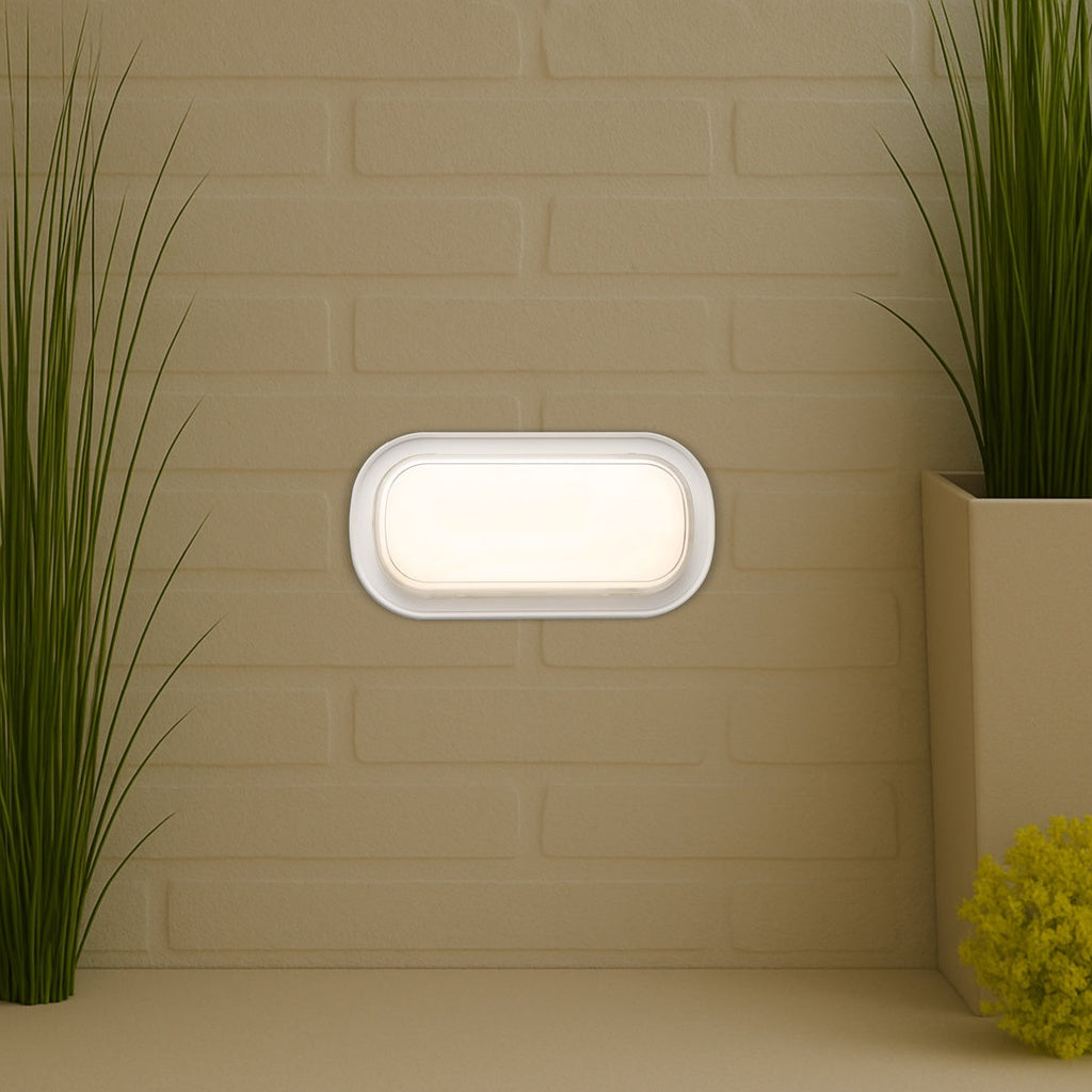 VIGGO Exterior Rectangular Bunker LED Light - White