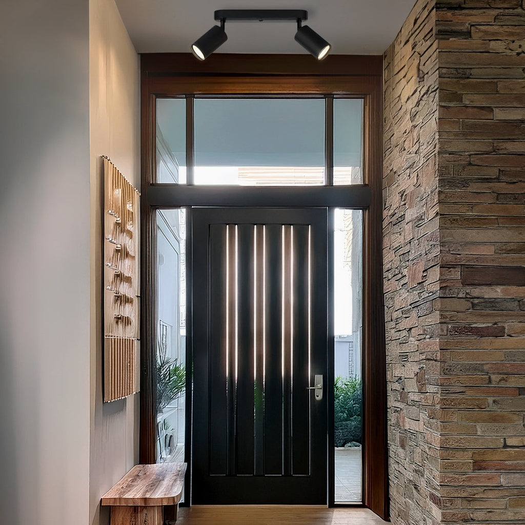 PICARD 2 Light Ceiling Spotlight - Black