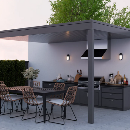 Calibo Drift Minimalist Capsule Outdoor LED Wall Light - Black