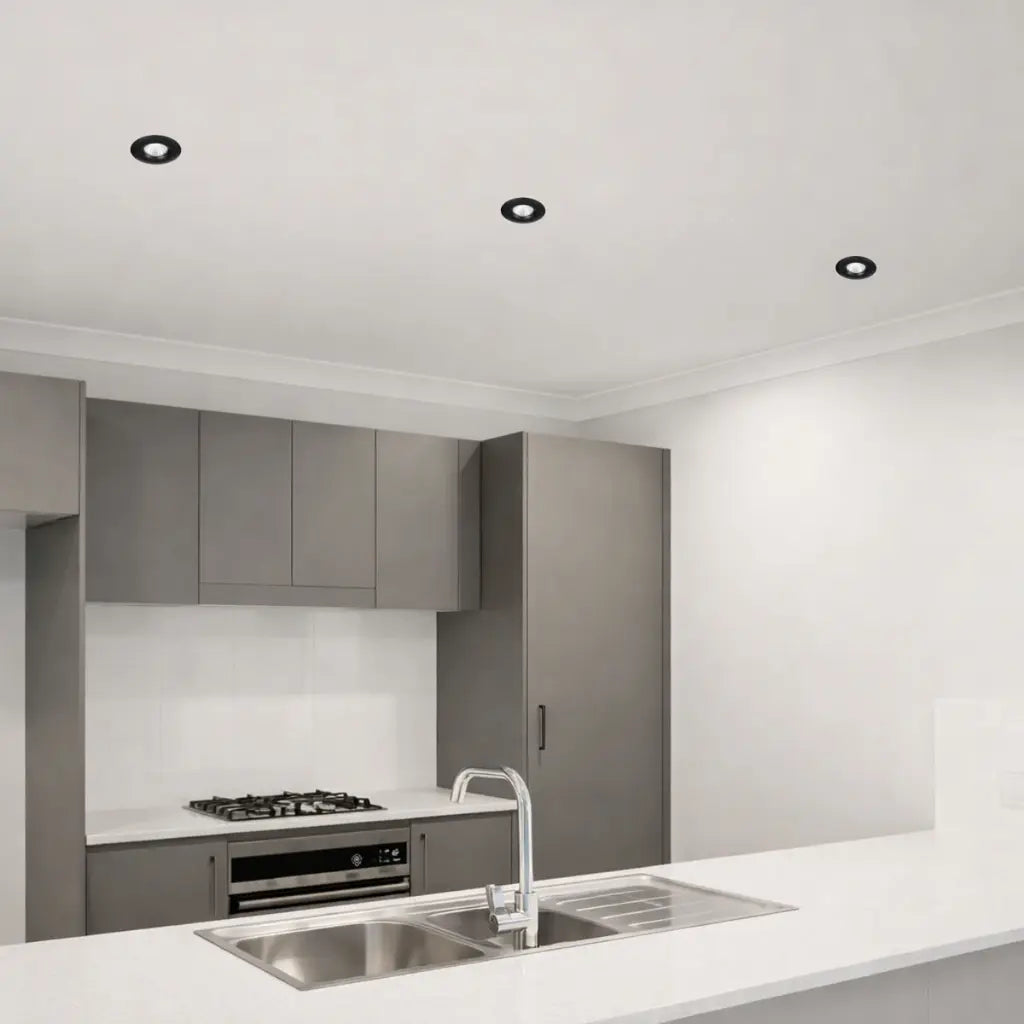 DURO Round LED Stair Wall Light Black - Cool White