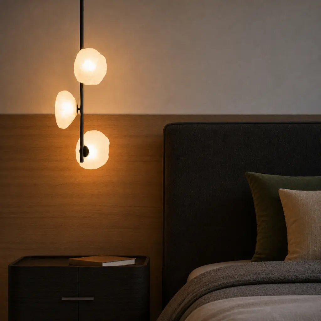 ZECCA 3 Pendant Light Verticle - Black/Frost