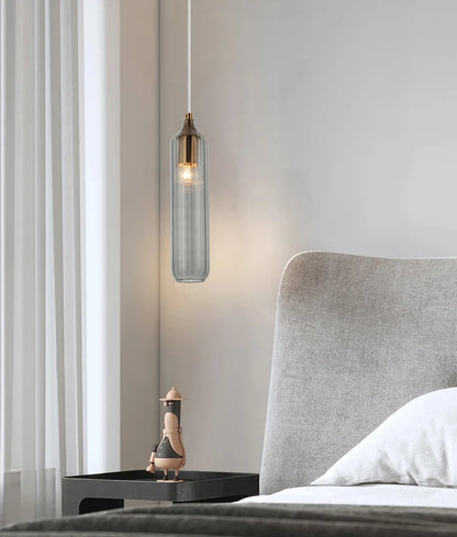 MANGA: Interior Glass Cylinder Pendant Light - Blue