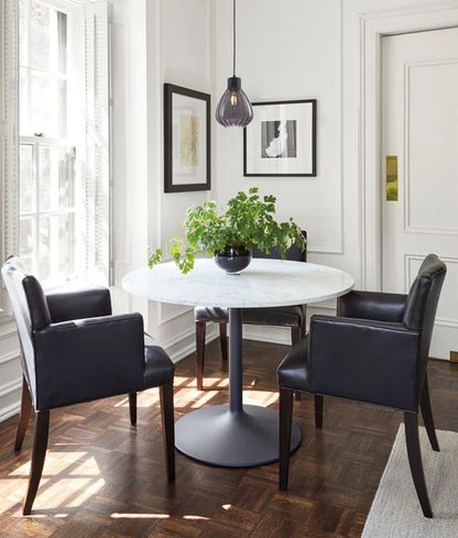 TULIP: Interior Smokey Black Wine Glass Ribbed Pendant Light