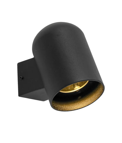 KEILA: Exterior Oval Surface Mounted Wall Lights IP65 - Matte Black