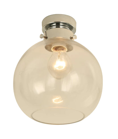 D.I.Y.  Chrome Batten Fix Ceiling Lights - Clear Wine Glass Shape Fixture