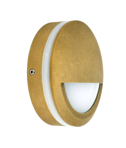 STE: Exterior LED 12V Antique Brass Eyelid Step/Wall Lights IP65