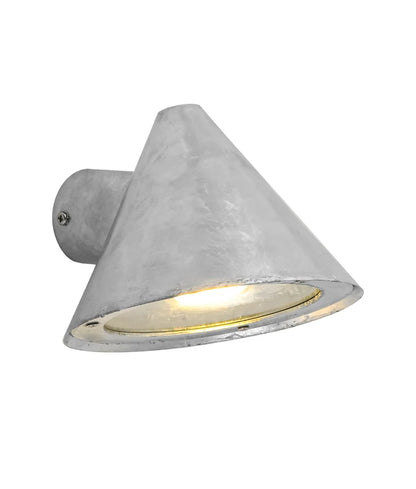 CUCHARA: Exterior Cone Surface Mounted Wall Lights IP65 / IP44 - Galvanized Iron