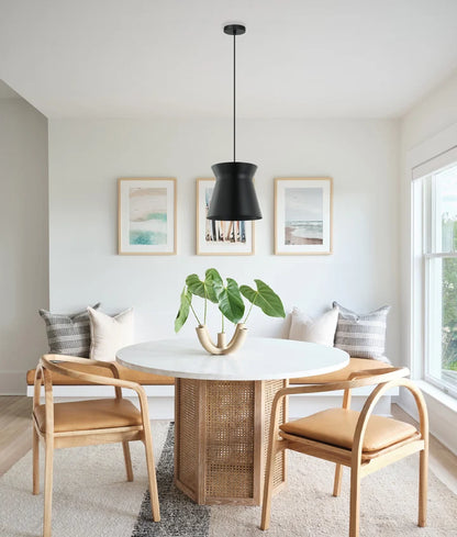 DIABLO: Modern Scandinavian Interior Cone Flat Top Pendant Light - Black