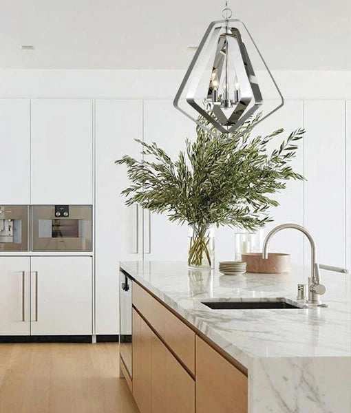 ORBITA5: Bohemian Large Polished Nickel Hardware Pendant Light