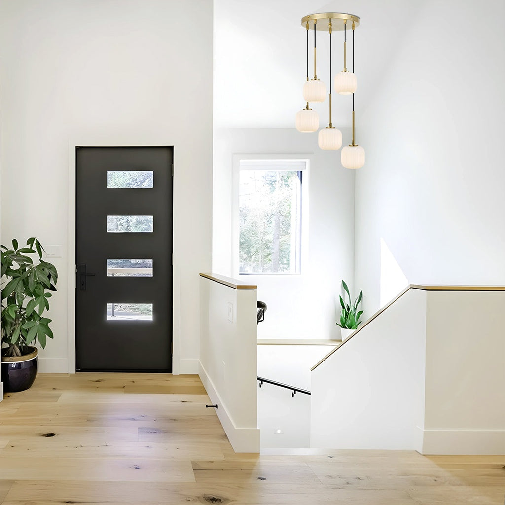 BOBO 5 Pendant Light - Antique Gold / Opal Matt