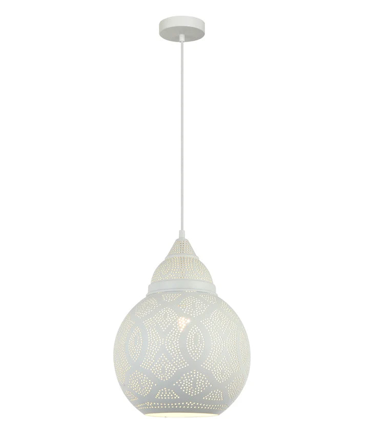 MARRAKESH: Bohemian Interior Bell Shape Pendant Lights - White