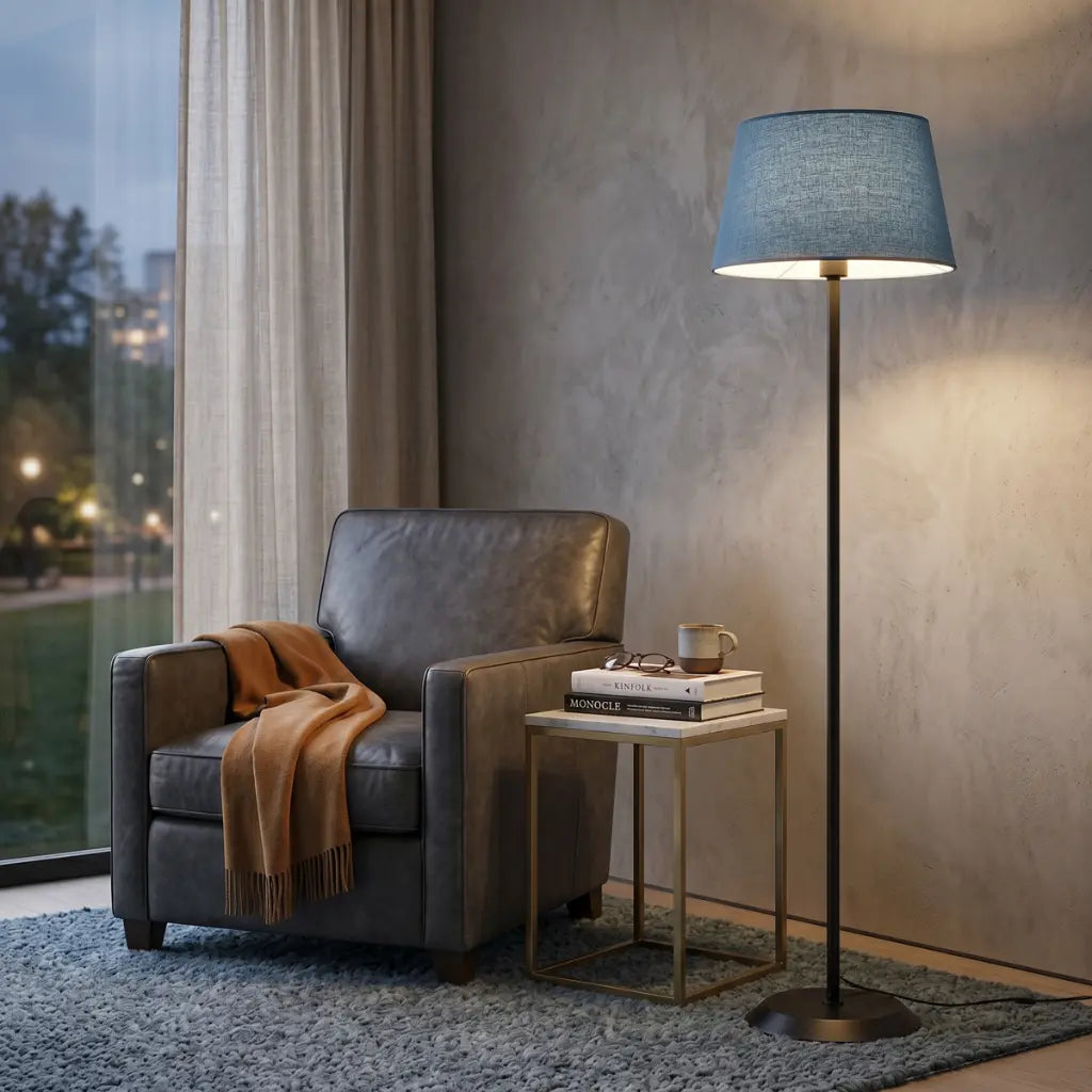 JAXON Floor Lamp - Black/Blue
