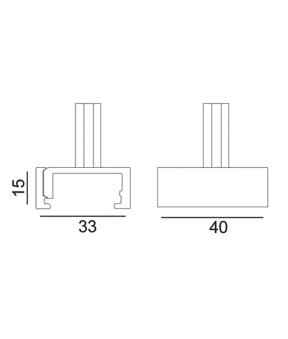 4 Wire 3 Circuit Track Suspension Mount Kit - Black