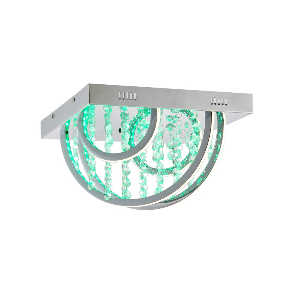 LUXIA 38CM Pendant Light Square - Chrome