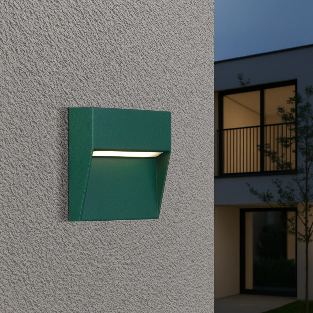 TERIN 24V Exterior Square Wall Light - Verde
