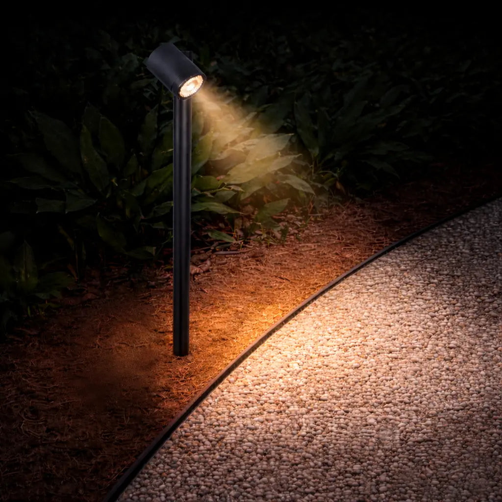CLOVIS 24V MR16 Exterior Post Spike Light - Black