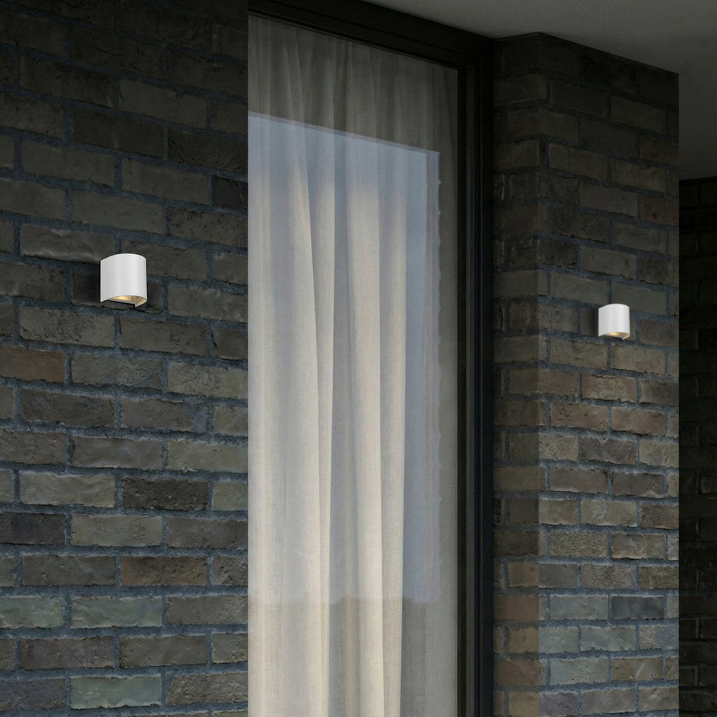 MIRO Single Exterior Wall Light - White