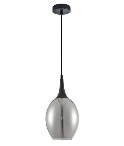 BROTE: Retro Interior Mirror Finish Smokey Black Wine Glass Shape Pendant Lights