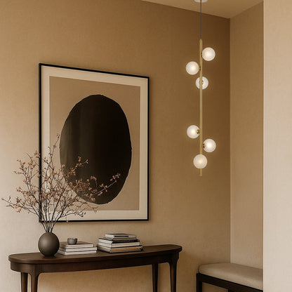 ELSON 6 Pendant Light - Antique Gold/Clear Prism