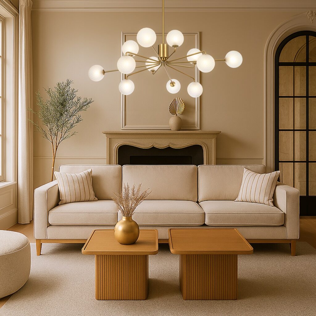 FELTON 12 Pendant Light - Antique Gold/Frost Tear