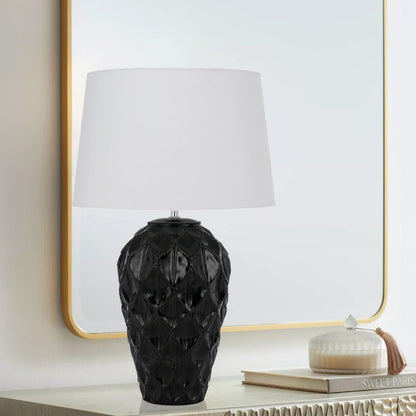 MADRID Ceramic Table Lamp - Black/White