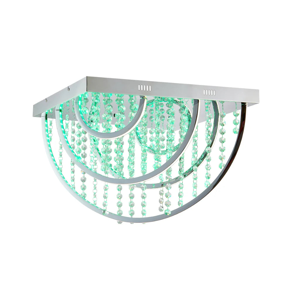LUXIA 55CM Pendant Light Square - Chrome