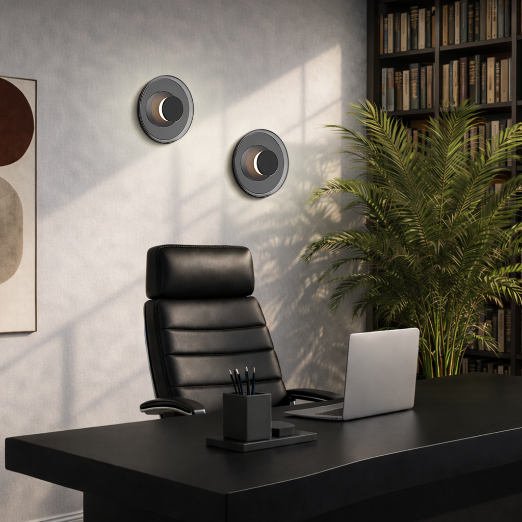 AMITY LED Wall Light - Black/Smoke