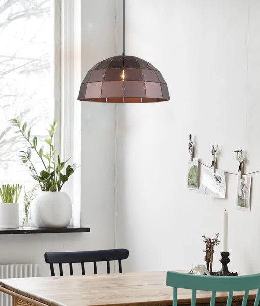 ARMIS7: Retro Tiled Dome Shape Pendant Lights - Coffee