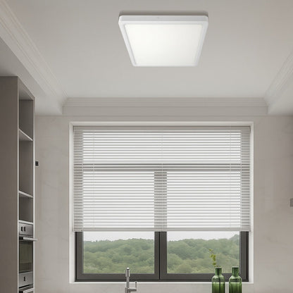 LUNOS 40CM 30W 3CCT Square LED Oyster Dimmable Ceiling Light - White