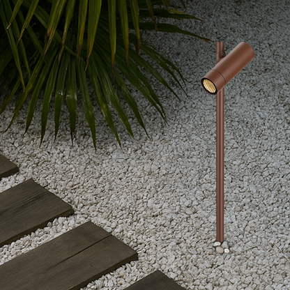 FLANK 24V Exterior LED Post Spike Light - Rust