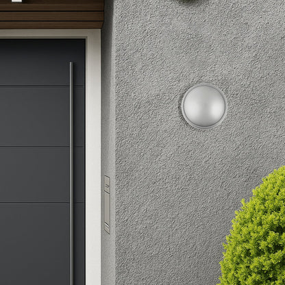 WYNN Exterior Round Bunker LED Light - Silver