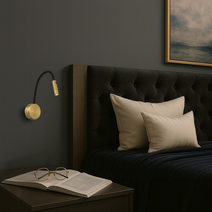 SOLIO LED Wall Light - Antique Brass