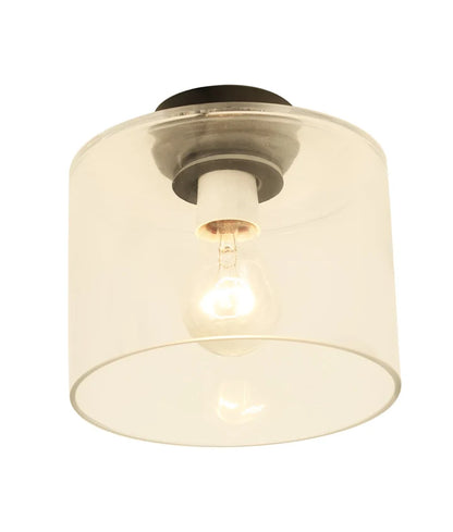 D.I.Y. Batten Fix Ceiling Lights - Oblong Shape Fixtures (Clear Glass & Black Batten)