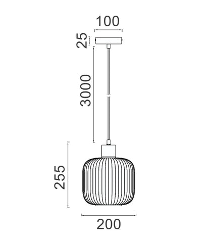 GOMITAS: Interior Translucent Glass Shade with Brass Highlight Pendant Lights - Green