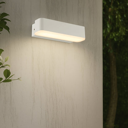 ZIRON 18CM Exterior LED Wall Light Large - White