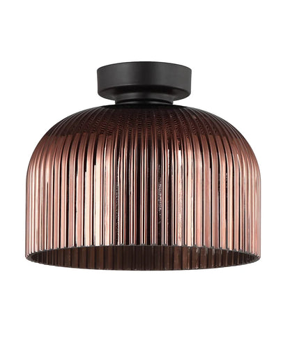 DIYVINTAJ: D.I.Y. Dome Ribbed Glass Batten Fix Ceiling Light - Copper