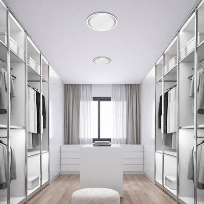 ASTRID 33CM 18W LED Oyster Dimmable Ceiling Light - Silver
