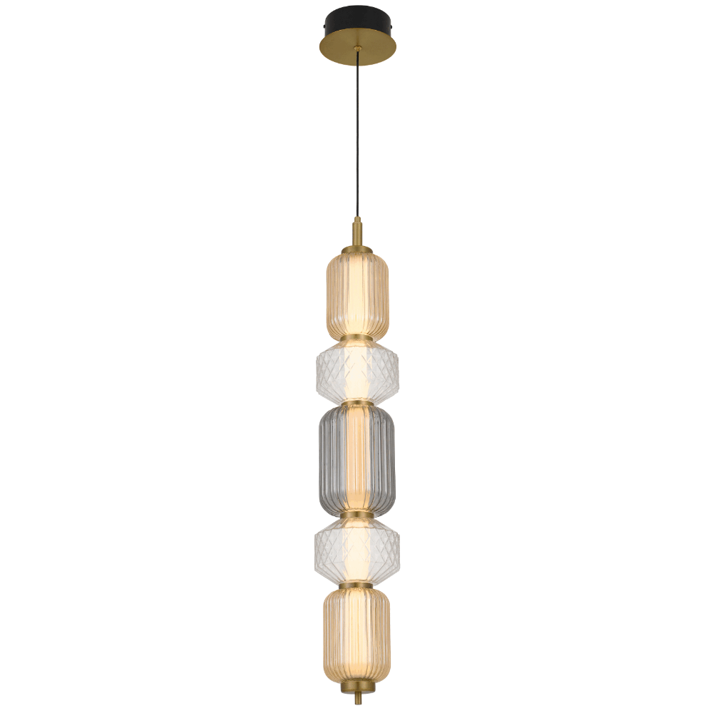 TORSO 5 LED Pendant Light - Brass