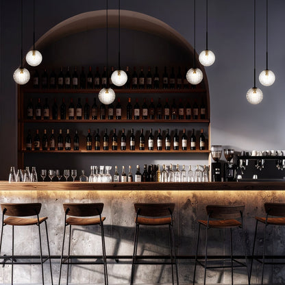 GASTON 2 Pendant Light - Black/Clear Prism