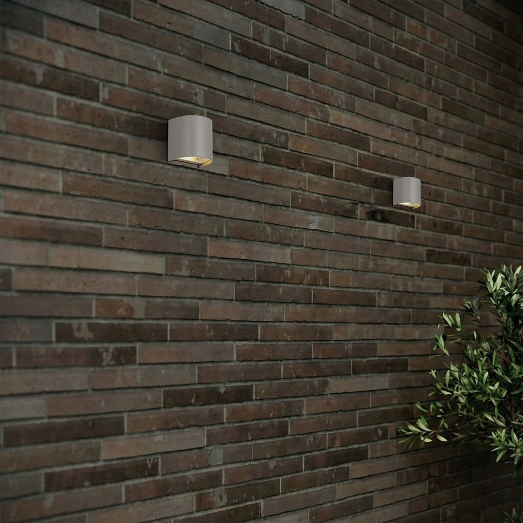 MIRO Single Exterior Wall Light - Grey