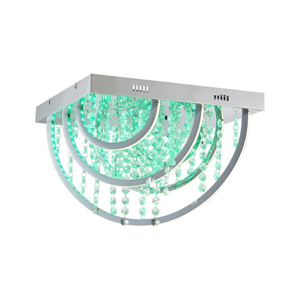 LUXIA 45CM Pendant Light Square - Chrome