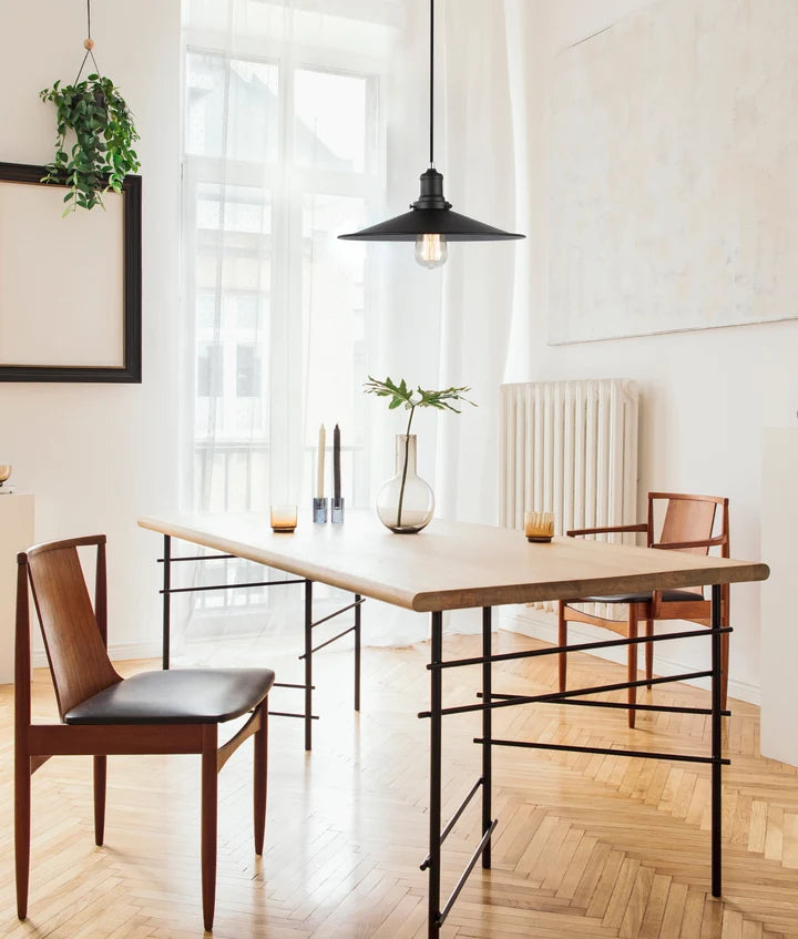 PIATTO: Industrial Black Coolie Pendant Lights - Large