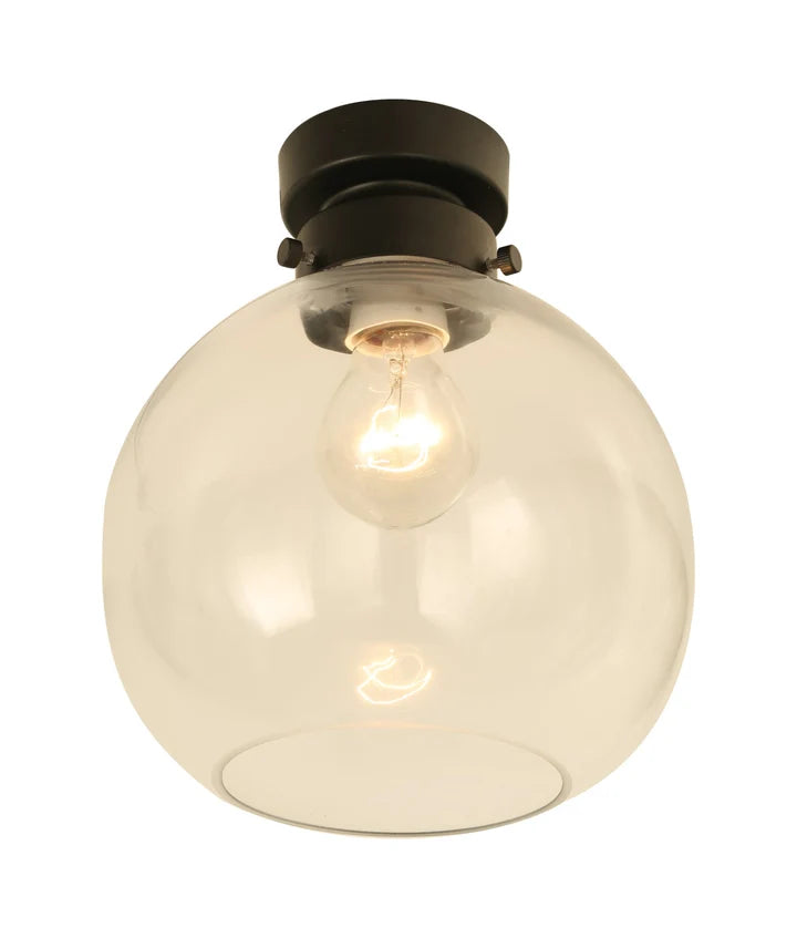 D.I.Y.  Black Batten Fix Ceiling Lights - Clear Wine Glass Shape Fixture